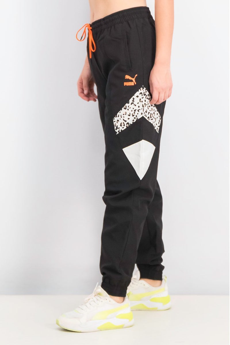 PUMA سروال رياضي نسائي بشعار العلامة التجارية TFS، خارجي، أسود - Image 2